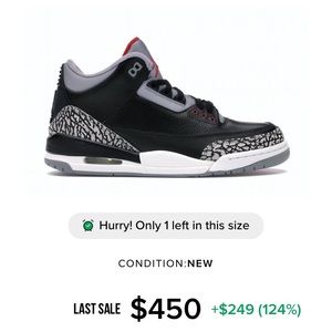 Air Jordan 3 black cement from 08